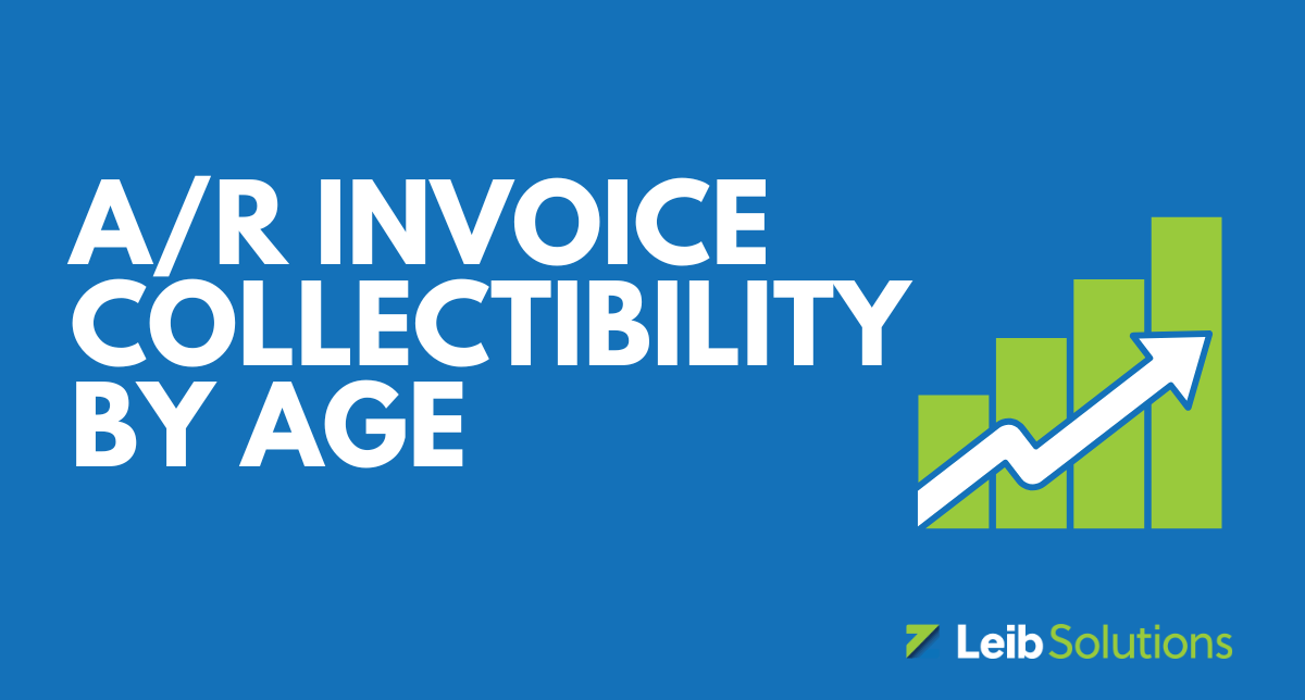 Aging accounts receivable report showing declining collectibility percentages as invoices age beyond 90 days.